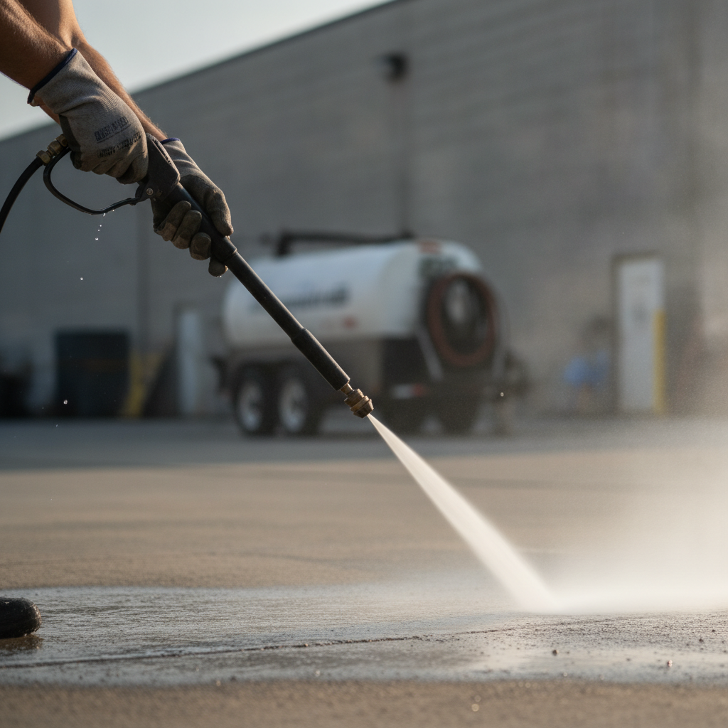 Commercial Pressure Washing just hands