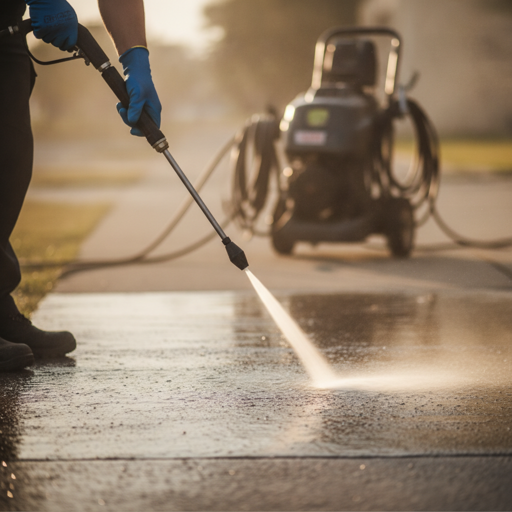 Sidewalk Cleaning Service just hands